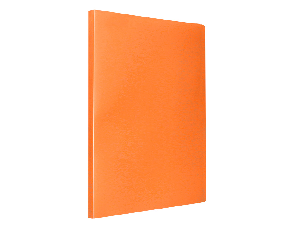 CAPA CATALOGO LIDERPAPEL 80 BOLSAS POLIPROPILENO DIN A4 LARANJA FLUOR OPACO