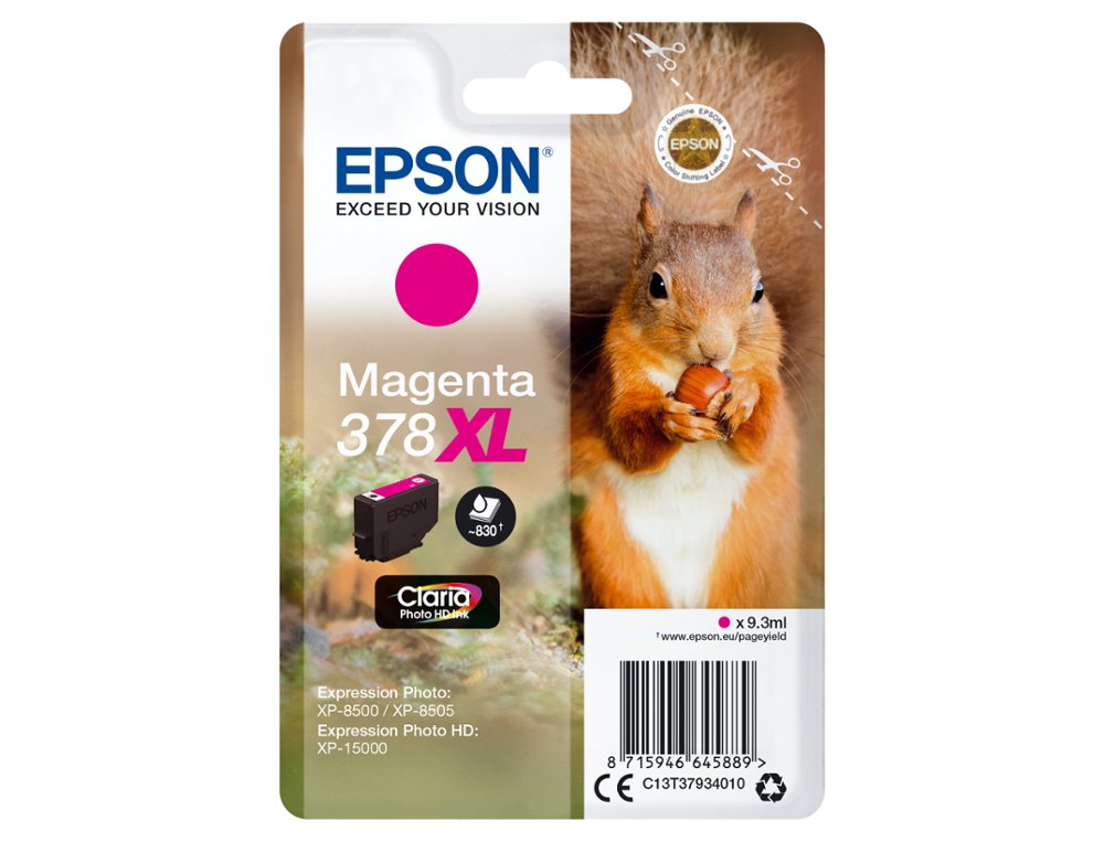 TINTEIRO EPSON 378 XL EXPRESSION HOME XP-8605 / 8606 / XP-15000 / XP-8500 / 8505 MAGENTA 830 PAG