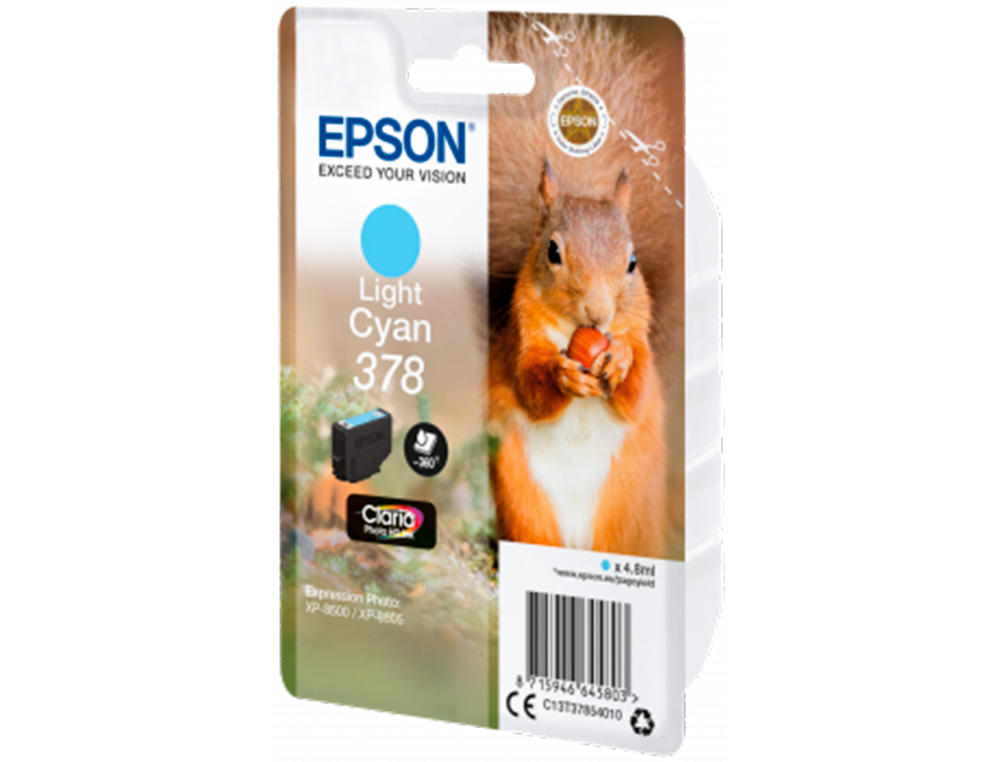 TINTEIRO EPSON 378 XL EXPRESSION HOME XP-8605 / 8606 / XP-15000 / XP-8500 / 8505 CIAN CLARO 830 PAG