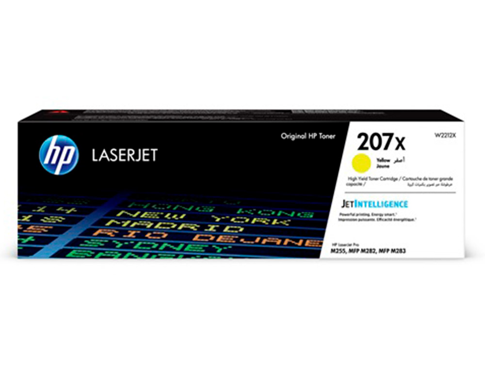TONER HP 207X COLOR LASERJET PRO M282NW / M283FDN / M283FDW AMARELO 2.450 PAGINAS
