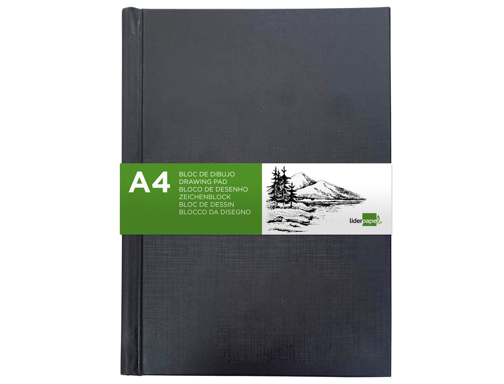 CADERNO DIARIO ENCADERNADO LIDERPAPEL DIN A4 210X297 MM 100 FOLHAS 100 GR COR PRETA