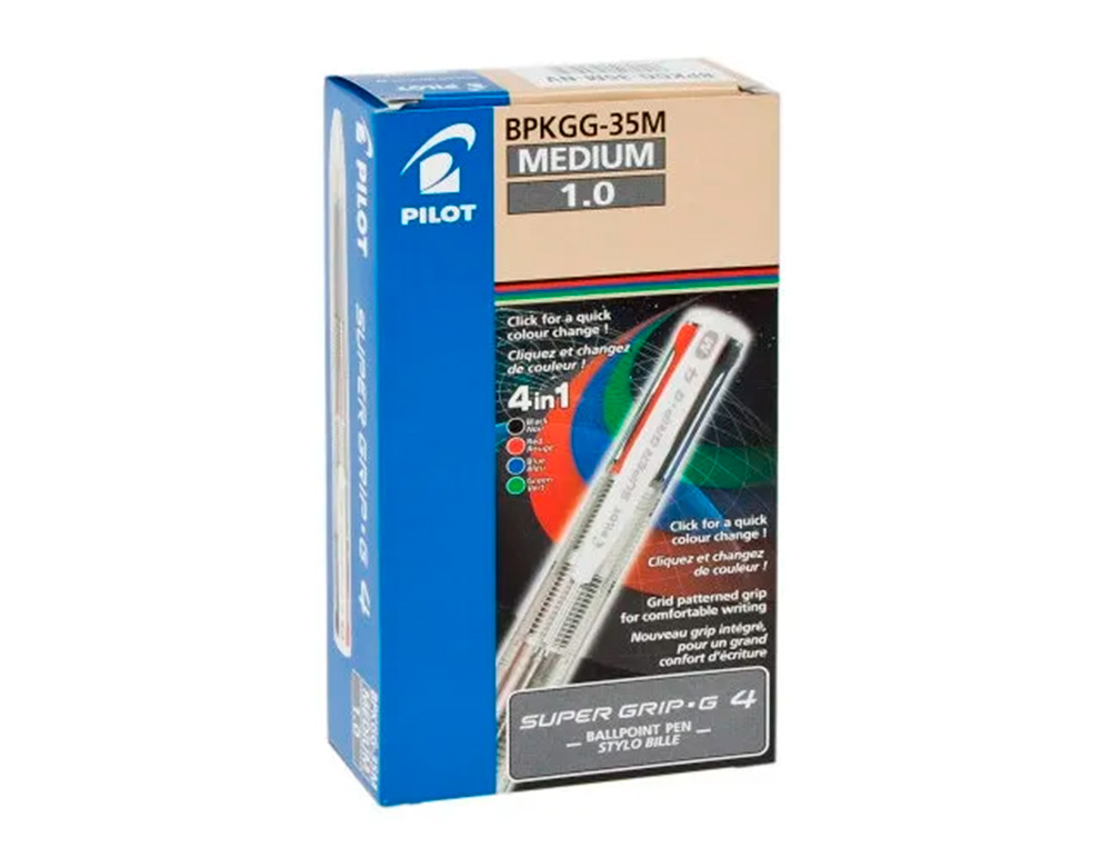 ESFEROGRAFICA PILOT SUPERGRIP G 4 CORES RETRATIL TINTA BASE DE OLEO CORPO COR VERDE LIMA