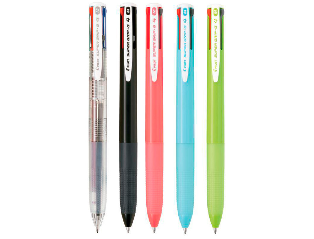ESFEROGRAFICA PILOT SUPERGRIP G 4 CORES RETRATIL TINTA BASE DE OLEO CORPO COR VERDE LIMA