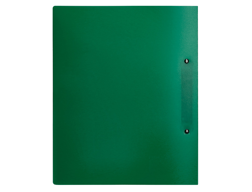 PASTA CANGURU LIDERPAPEL POLIPROPILENO DIN A4 2 ANEIS 40 MM MISTOS VERDE TRANSLICUDO