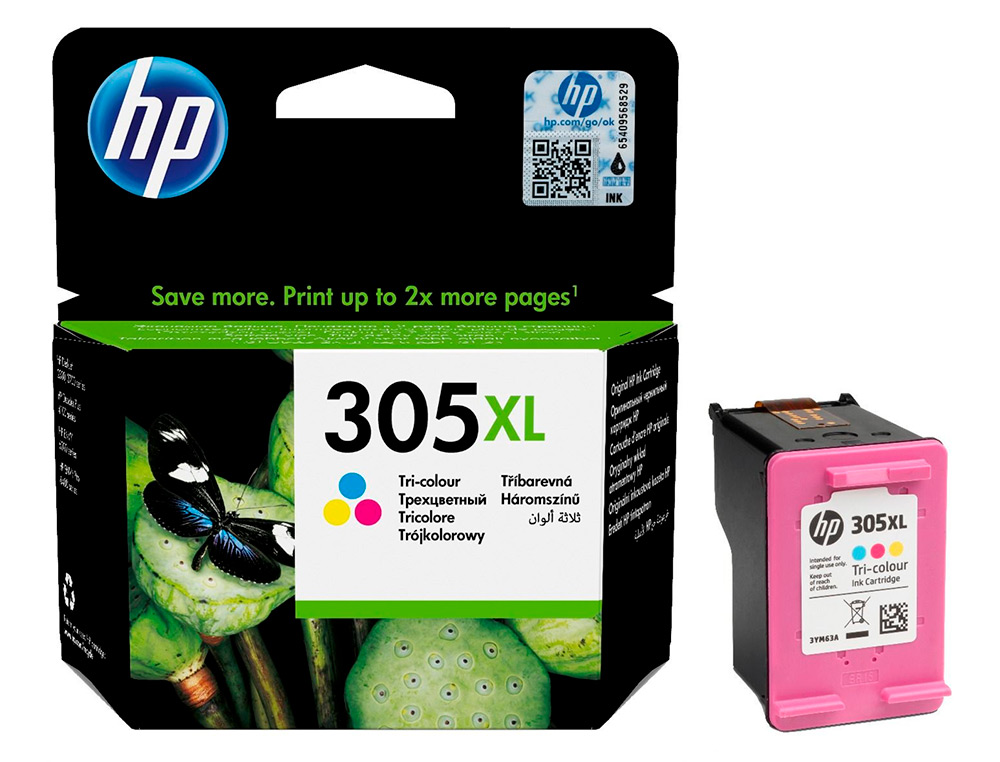 TINTEIRO HP 305 XL DESKJET 1210 / 1212 / 1255 / 2732 / 2752 / 4155 / 4158 ENVY 6020 / 6052 /6055 / 6420 TRICOLOR 200