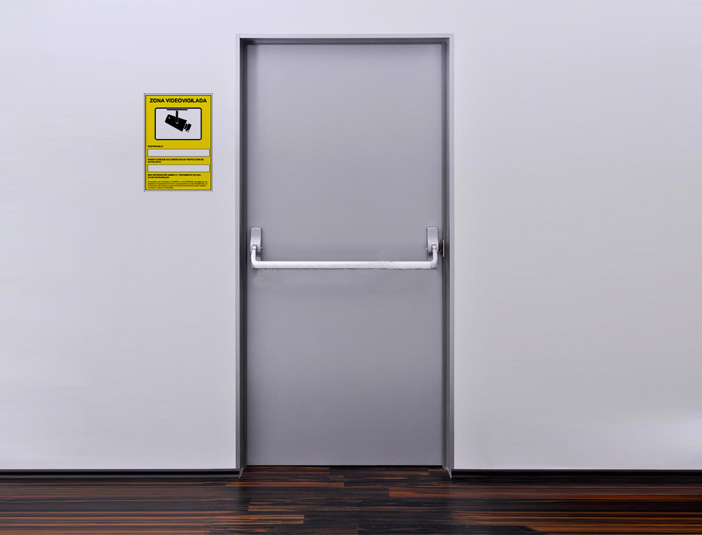 PICTOGRAMA ARCHIVO 2000 CAMARAS DE VIGILANCIA EM GRAVACAO AS 24 HORAS PVC AMARELO LUMINISCENTE 210X297 MM
