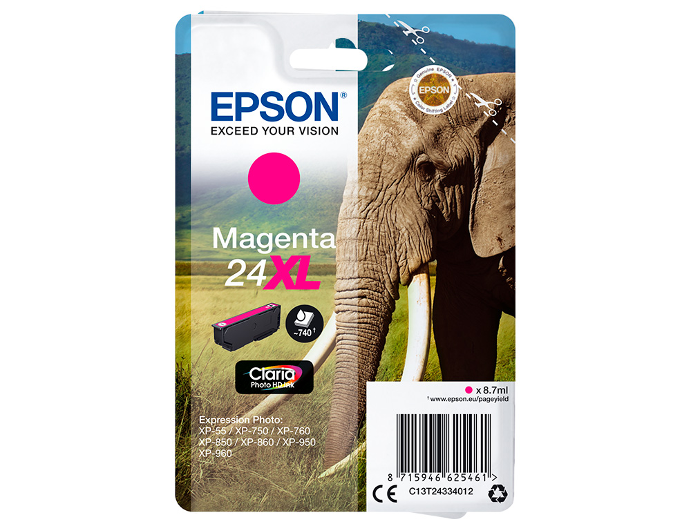 TINTEIRO EPSON CLARIA PHOTO HD INK MAGENTA 24XL
