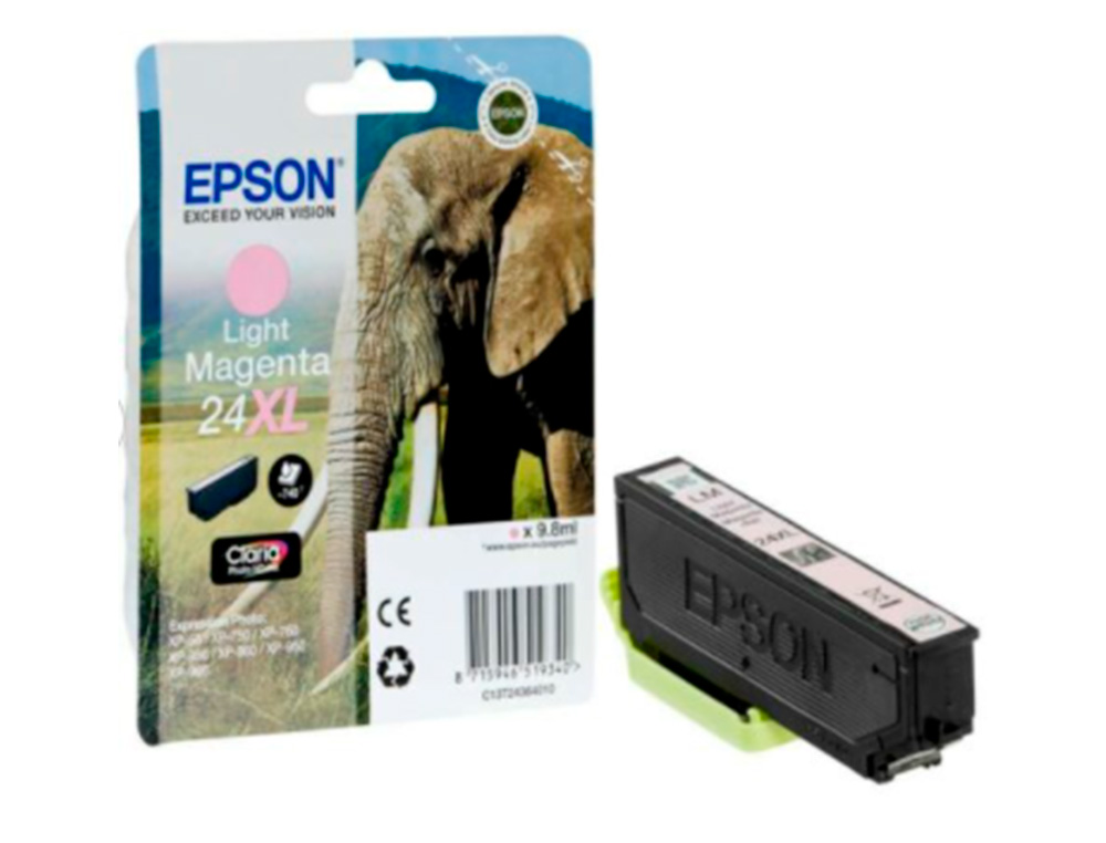 TINTEIRO EPSON CLARIA PHOTO HD INK MAGENTA CLARO 24XL EXPRESSION PHOTO XP-950