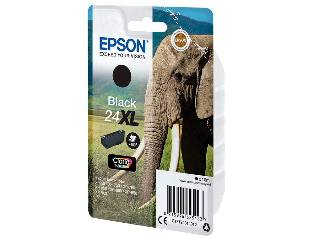 TINTEIRO EPSON CLARIA PHOTO HD INK PRETO 24XL EXPRESSION PHOTO XP-760/950