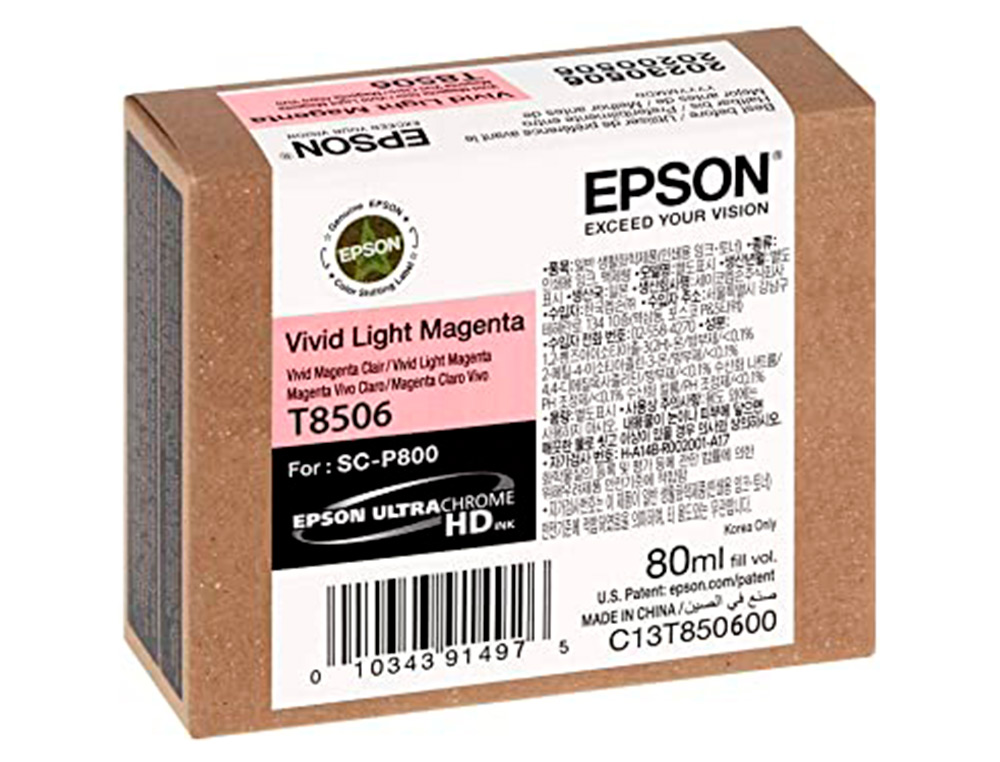 TINTEIRO EPSON SURECOLOR SC-P800 MAGENTA CLARO