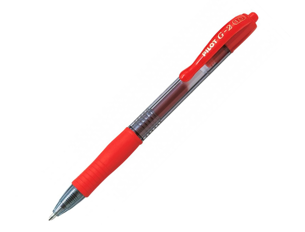 ESFEROGRAFICA PILOT G-2 VERMELHO TINTA GEL RETRATIL APOIO EM BORRACHA EM BLISTER
