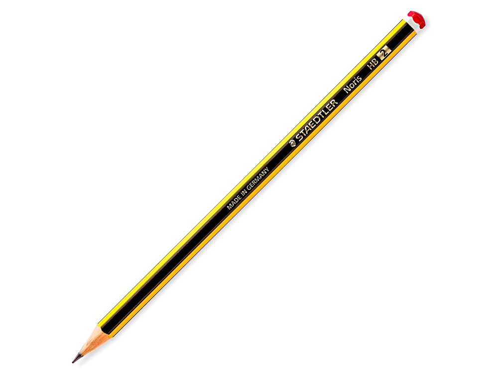 LAPIS DE GRAFITE STAEDTLER NORIS Nº2 HB BLISTER DE 3 UNIDADES + 1 BORRACHA MARS PLASTIC