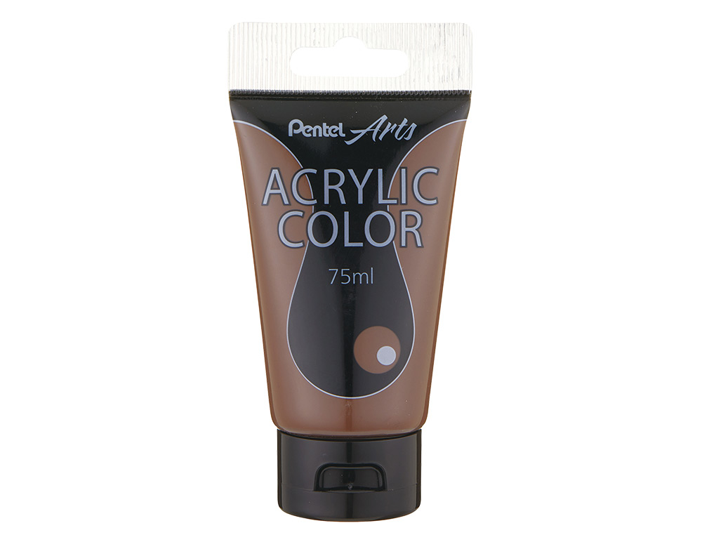 TINTA ACRILICA PENTEL EM TUBO DE 75 ML COR CASTANHO ESCURO