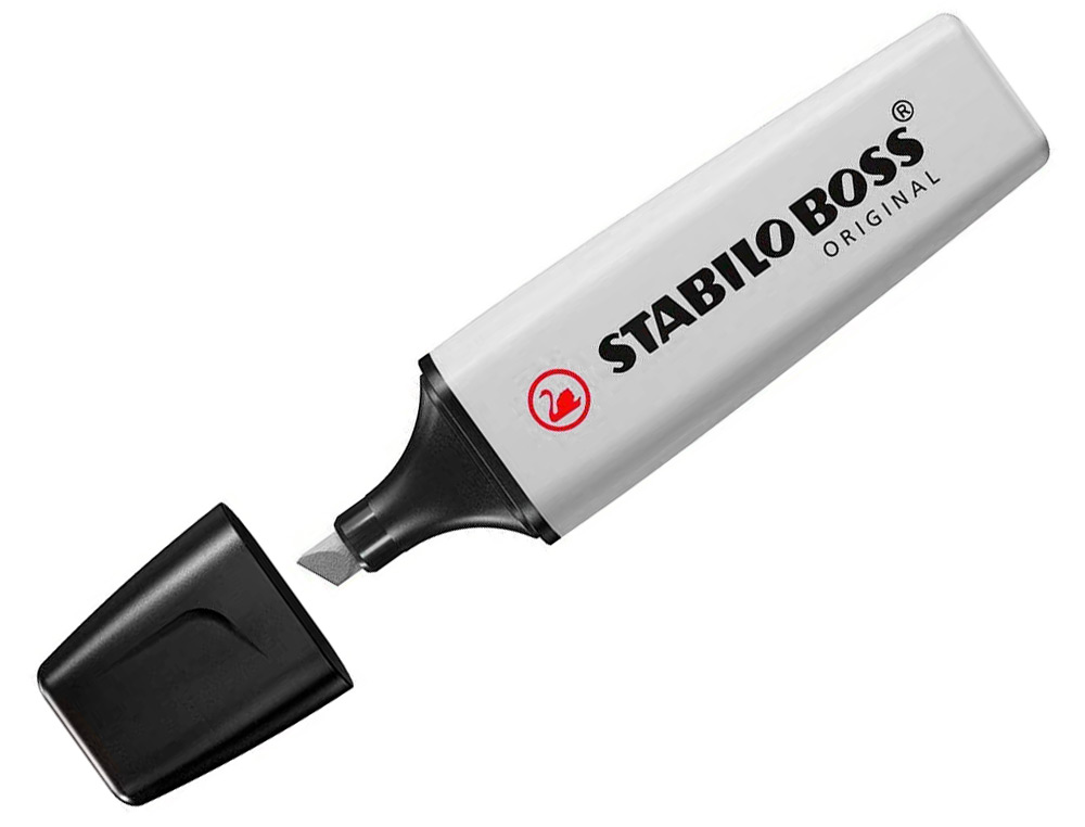 MARCADOR FLUORESCENTE STABILO BOSS 70 PASTEL CINZA