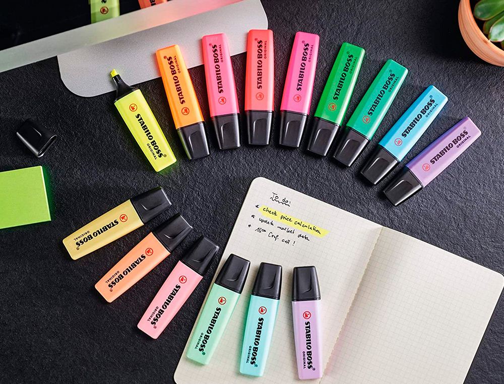 MARCADOR FLUORESCENTE STABILO BOSS 70 PASTEL CINZA