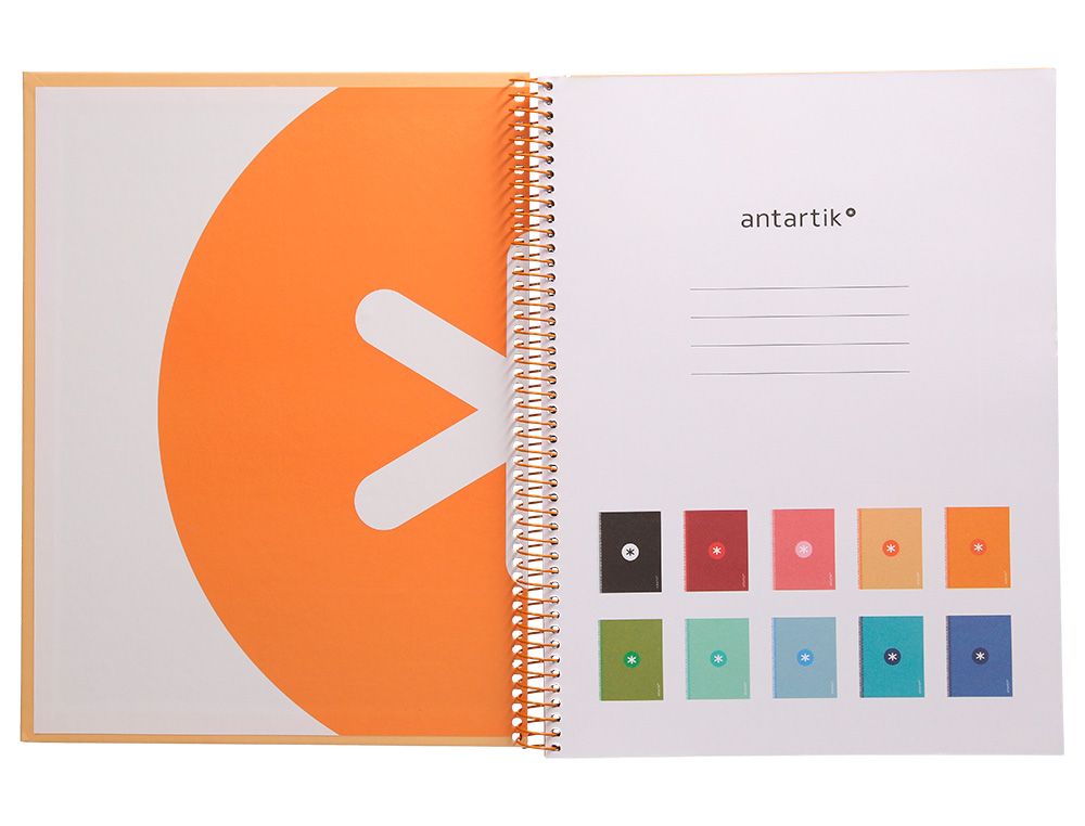 CADERNO ESPIRAL A4 MICRO ANTARTIK CAPA FORRADA 80F 90 GR HORIZONTAL 1 BANDA 4 FUROS COR AMARELO CLARO
