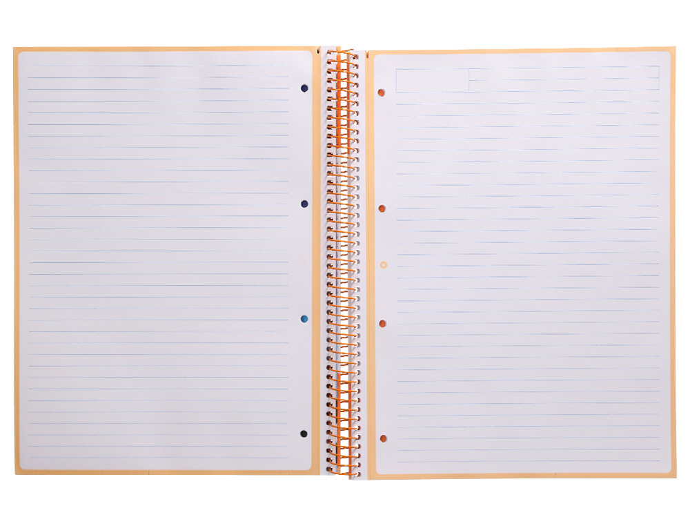 CADERNO ESPIRAL A4 MICRO ANTARTIK CAPA FORRADA 80F 90 GR HORIZONTAL 1 BANDA 4 FUROS COR AMARELO CLARO
