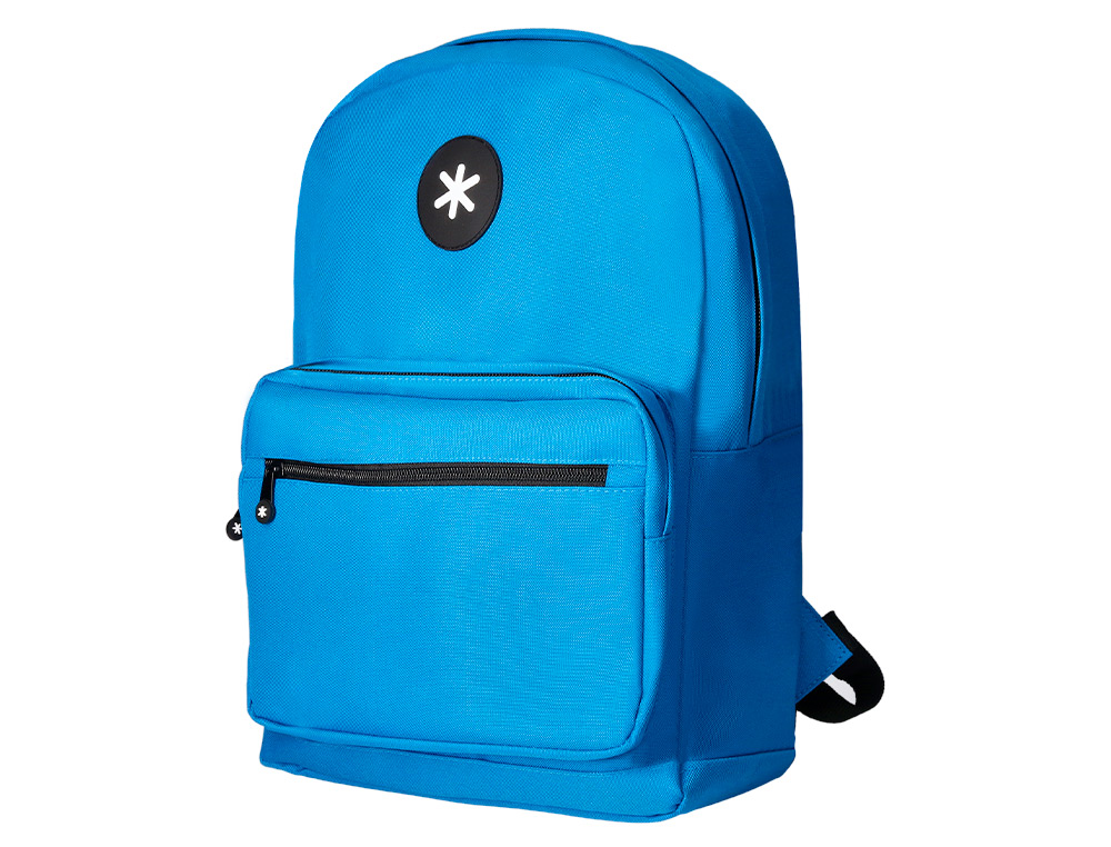 MOCHILA ANTARTIK COM ASA E BOLSO FRONTAL COM FECHO COR AZUL 320X140X430 MM