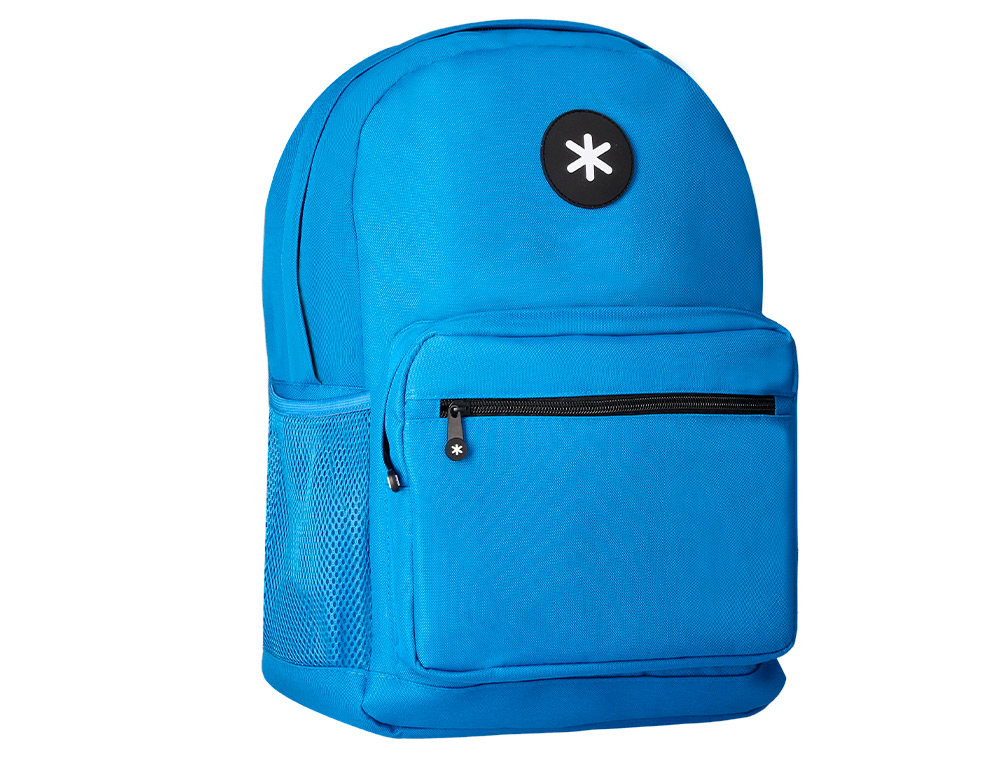 MOCHILA ANTARTIK COM ASA E BOLSO FRONTAL COM FECHO COR AZUL 320X140X430 MM
