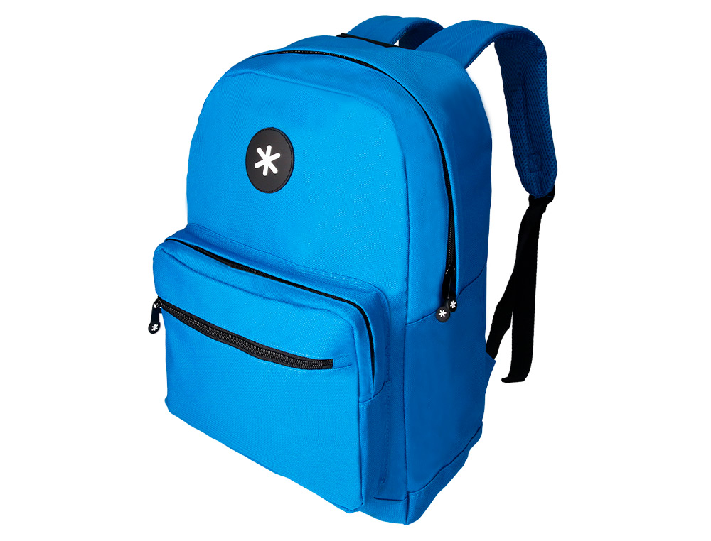 MOCHILA ANTARTIK COM ASA E BOLSO FRONTAL COM FECHO COR AZUL 320X140X430 MM