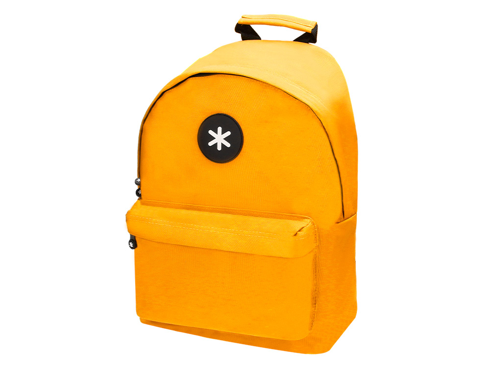 MOCHILA ANTARTIK COM ASA E BOLSO COM FECHO COR MOSTARDA 310X160X410 MM