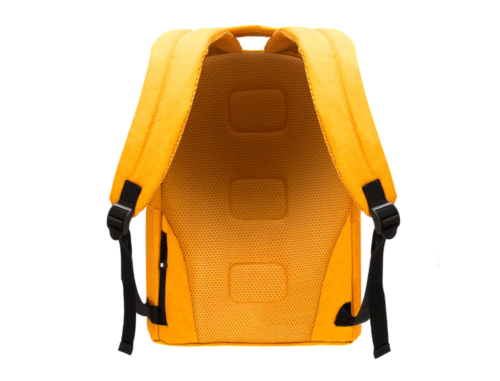 MOCHILA ANTARTIK COM ASA E BOLSO COM FECHO COR MOSTARDA 310X160X410 MM