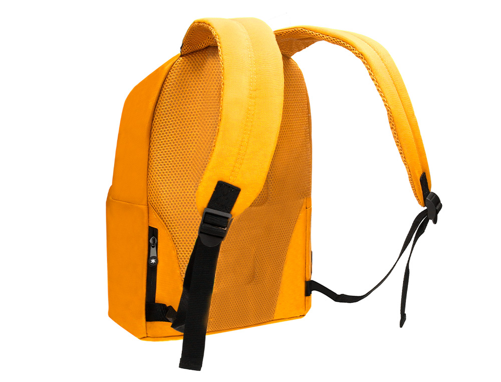 MOCHILA ANTARTIK COM ASA E BOLSO COM FECHO COR MOSTARDA 310X160X410 MM