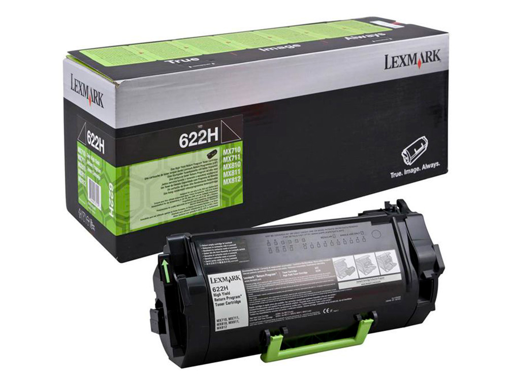TONER LASER LEXMARK 622H PRETO