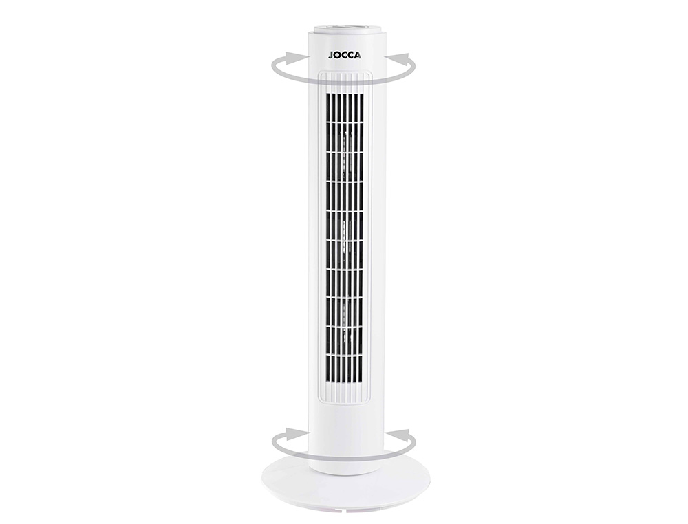 VENTILADOR DE TORRE JOCCA 3 VELOCIDADES 45W SISTEMA OSCILACAO ALTURA 730 MM 750X170X170 MM