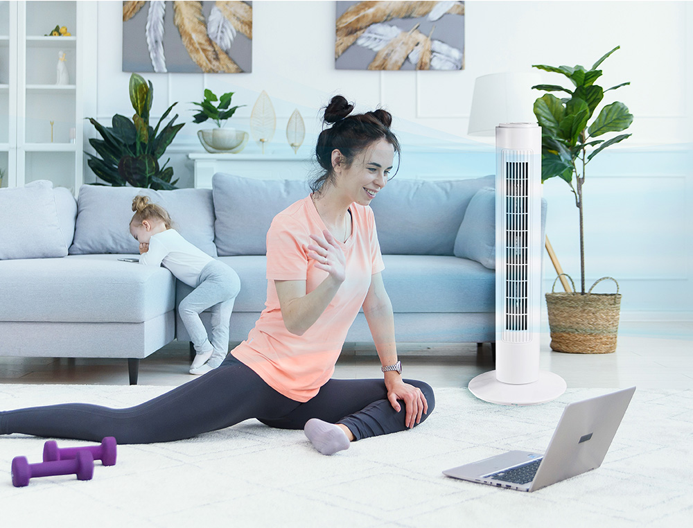 VENTILADOR DE TORRE JOCCA 3 VELOCIDADES 45W SISTEMA OSCILACAO ALTURA 730 MM 750X170X170 MM