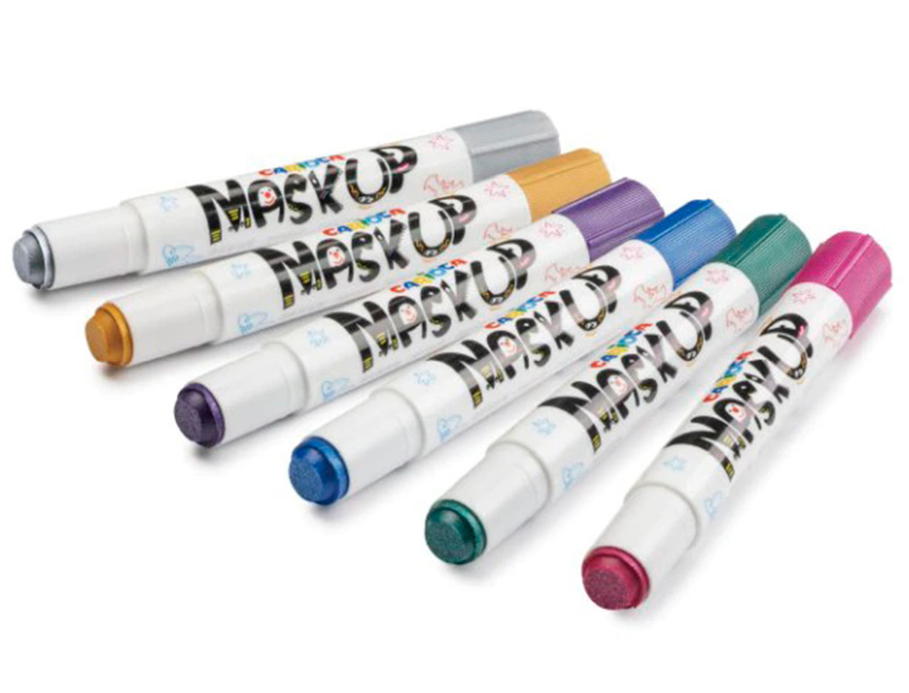 BARRA DE MAQUILHAGEM CARIOCA MASK UP METALLIC CAIXA DE 6 CORES SORTIDAS