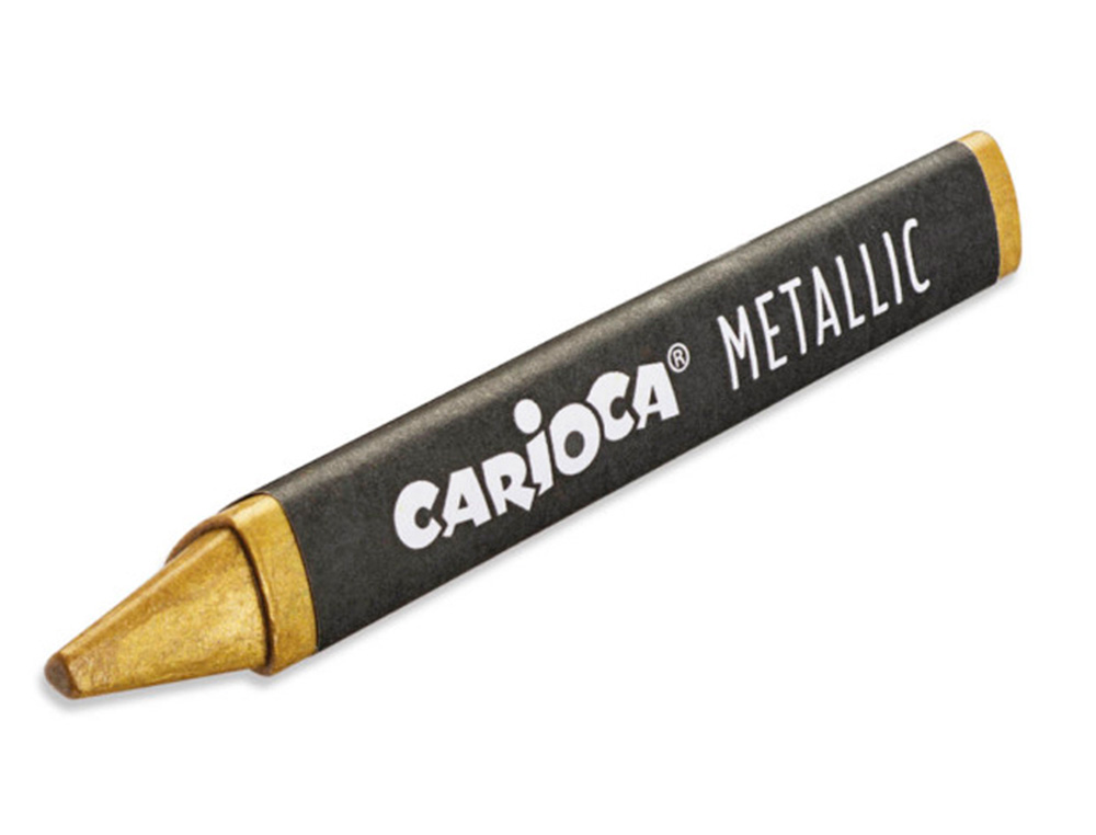 LAPIS DE CERA CARIOCA METALLIC TRIANGULAR CAIXA DE 8 CORES SORTIDAS