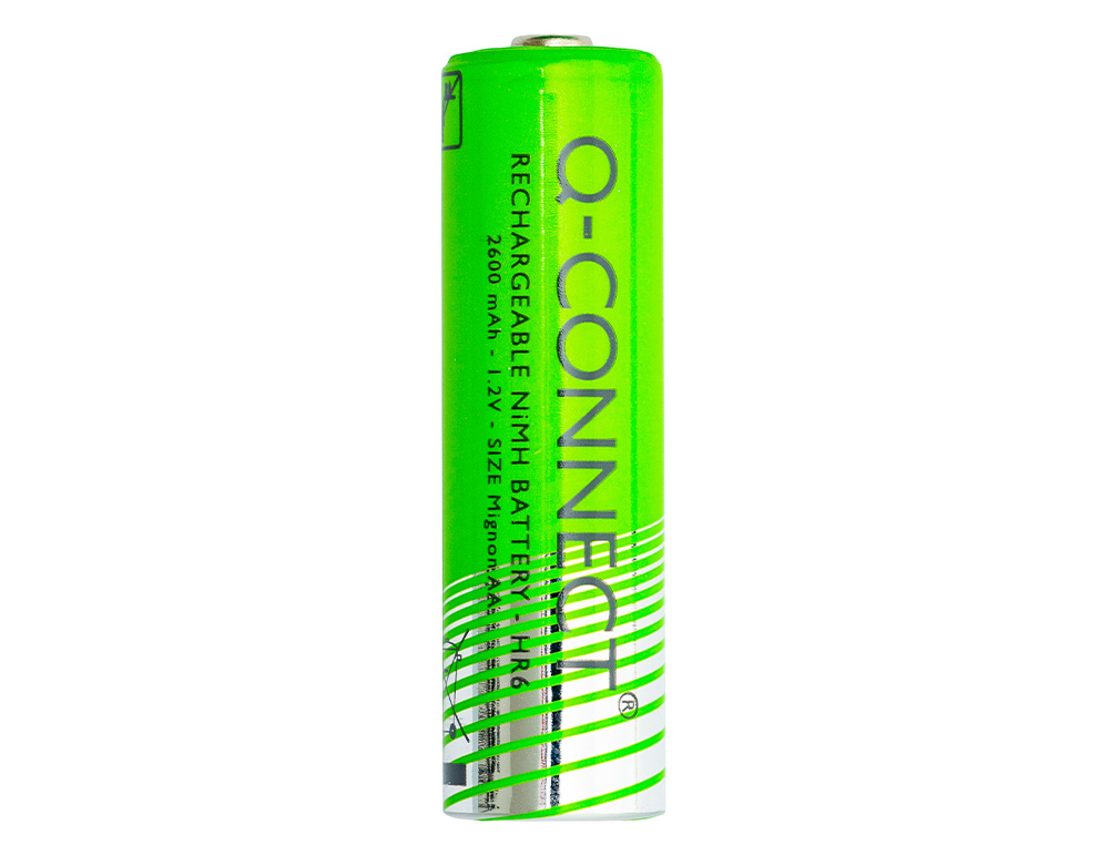 PILHA Q-CONNECT ALCALINA AA 2600 MAH RECARREGAVEL BLISTER DE 2 UNIDADES