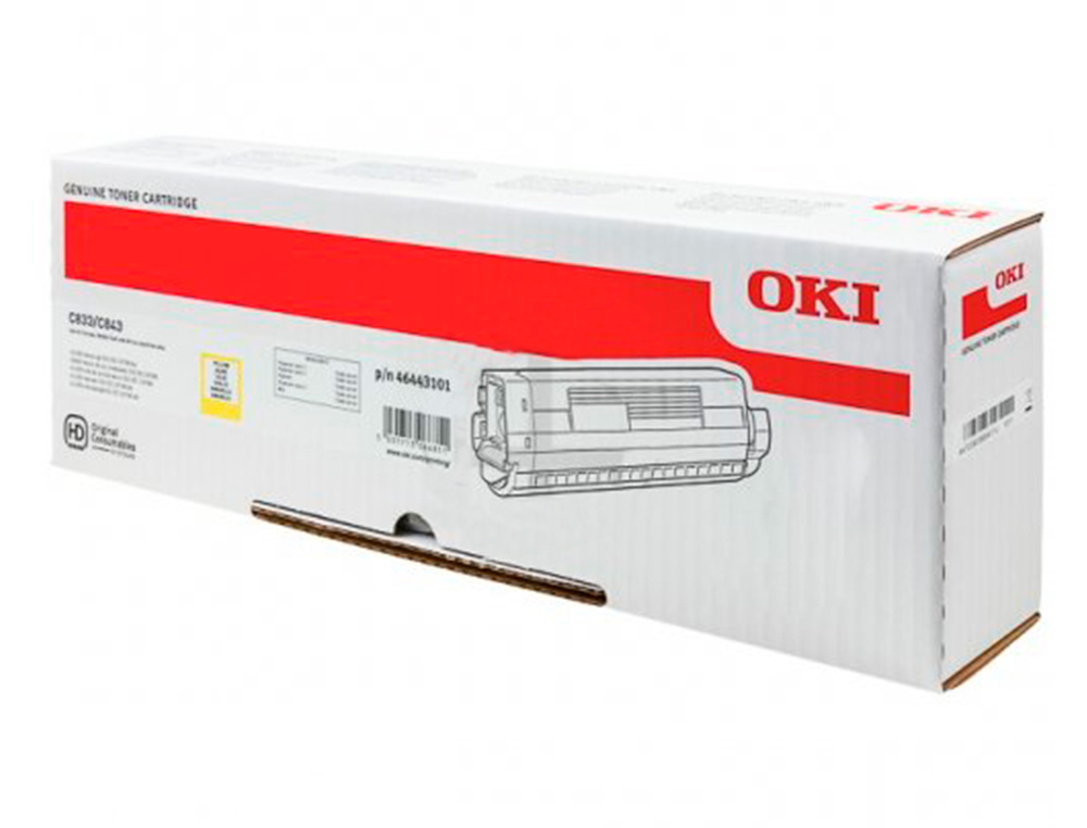 TONER OKI LASER 46443101 C833 / C843 AMARELO 10000 PAGINAS