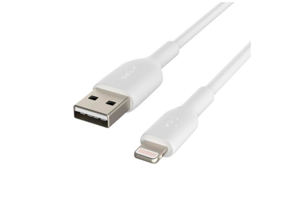 CABO LIGHTNING BELKIN CAA001BT2MWH A USB-A BOOST CHARGE COMPRIMENTO 2 M COR BRANCO