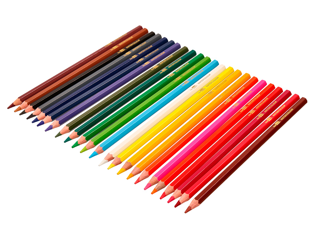 LAPIS DE COR LIDERPAPEL AGUARELAVEIS CAIXA DE 24 CORES