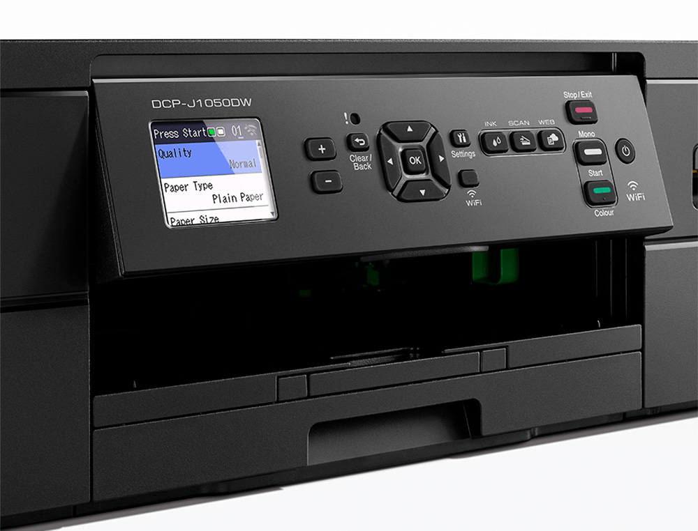 MULTIFUNCOES BROTHER DCPJ1050DW 17 PPM PRETO 9,5 CORES COPIADORA SCANNER IMPRESSORA BANDEJA 150 FOLHAS