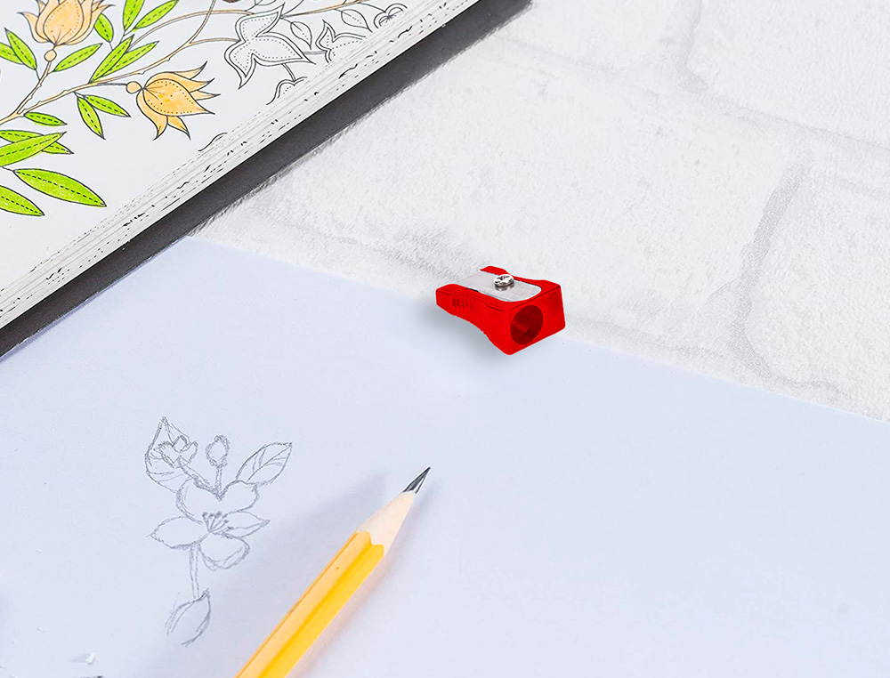 APARA LAPIS LIDERPAPEL METALICO 1 USO COR VERMELHO