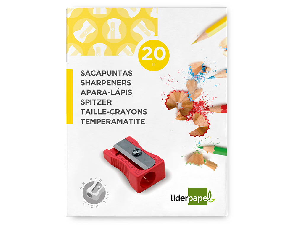 APARA LAPIS LIDERPAPEL METALICO 1 USO COR VERMELHO