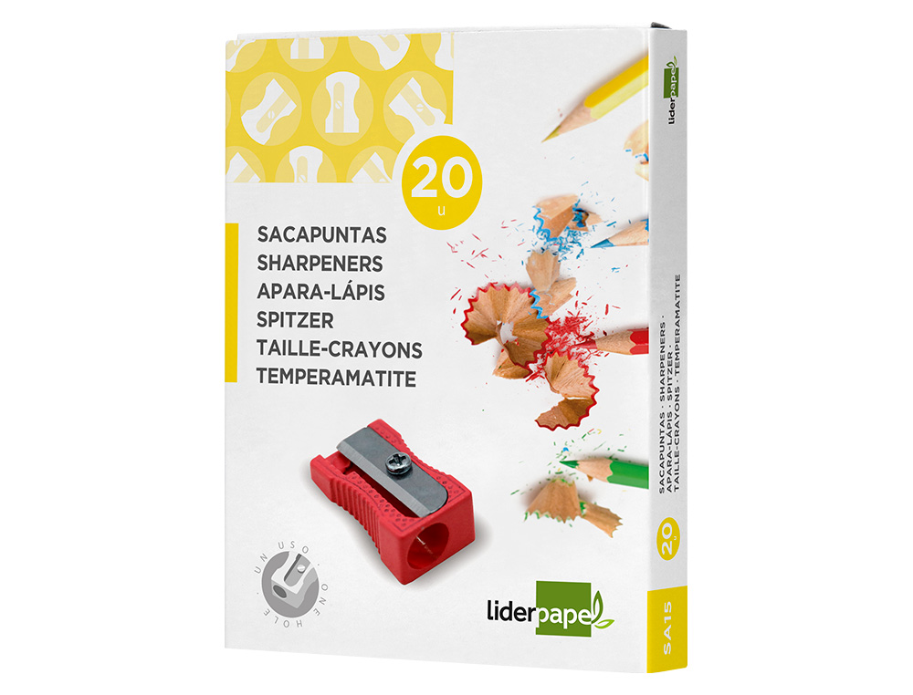 APARA LAPIS LIDERPAPEL METALICO 1 USO COR VERMELHO