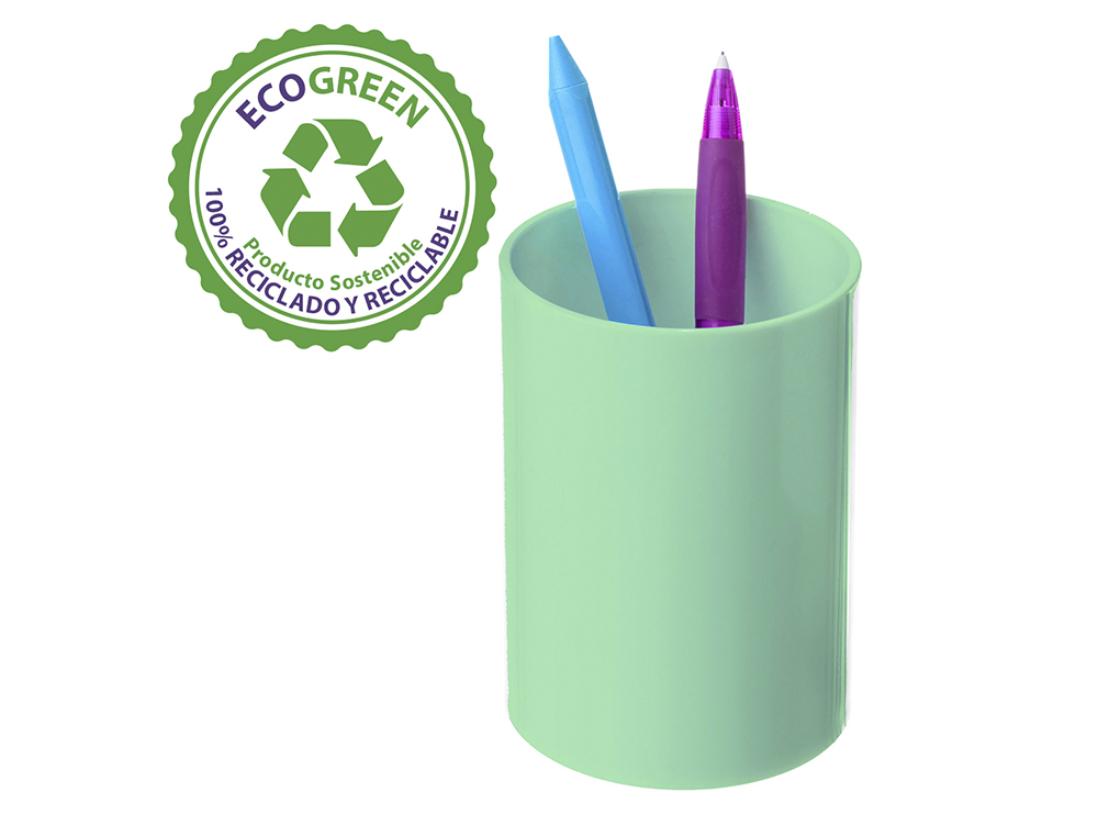 PORTA LAPIS ARCHIVO 2000 ECOGREEN PLASTICO 100% RECICLADO E RECICLAVEL COR VERDE PASTEL