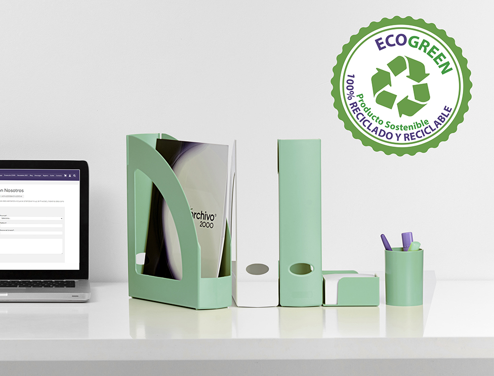 PORTA LAPIS ARCHIVO 2000 ECOGREEN PLASTICO 100% RECICLADO E RECICLAVEL COR VERDE PASTEL
