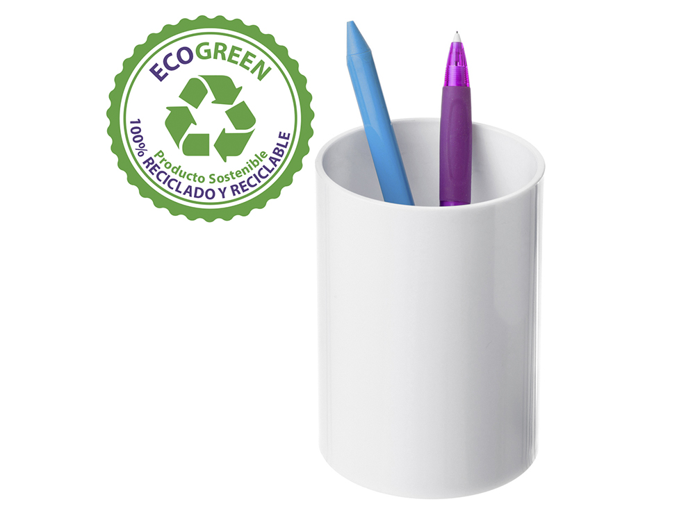 PORTA LAPIS ARCHIVO 2000 ECOGREEN PLASTICO 100% RECICLADO E RECICLAVEL COR BRANCO PASTEL
