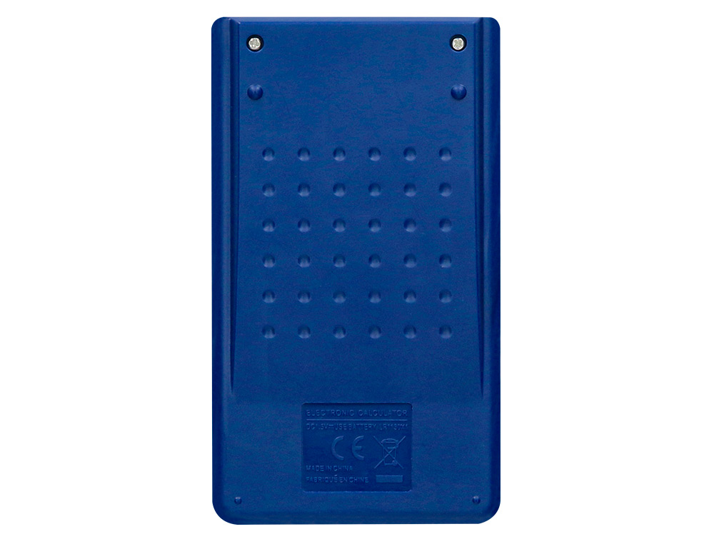CALCULADORA LIDERPAPEL DE BOLSO XF09 8 DIGITOS SOLAR E PILHAS COR AZUL 115X65X8 MM