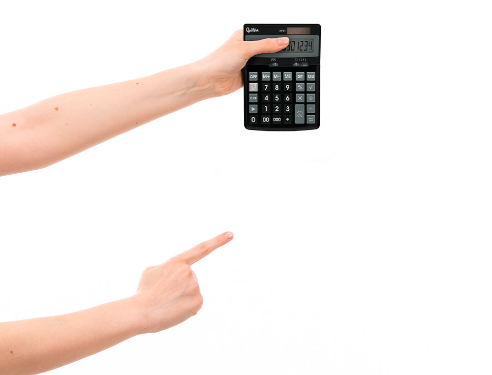 CALCULADORA LIDERPAPEL DE SECRETARIA XF31 14 DIGITOS SOLAR E PILHAS COR PRETO 170X122X35 MM