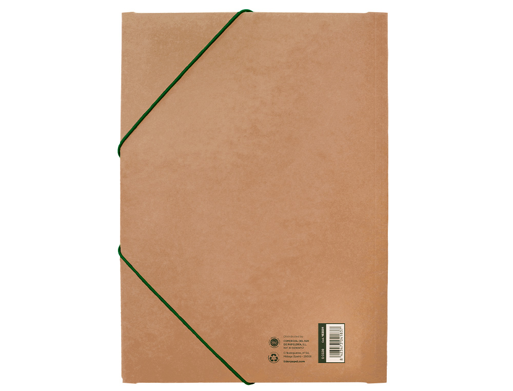 PASTA DE ELASTICOS LIDERPAPEL A4+ KRAFT 400 G/M2 COR CASTANHO