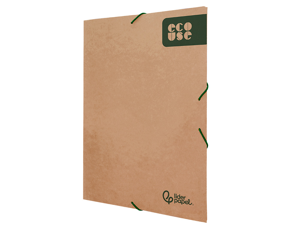 PASTA DE ELASTICOS LIDERPAPEL A4+ KRAFT 400 G/M2 COR CASTANHO