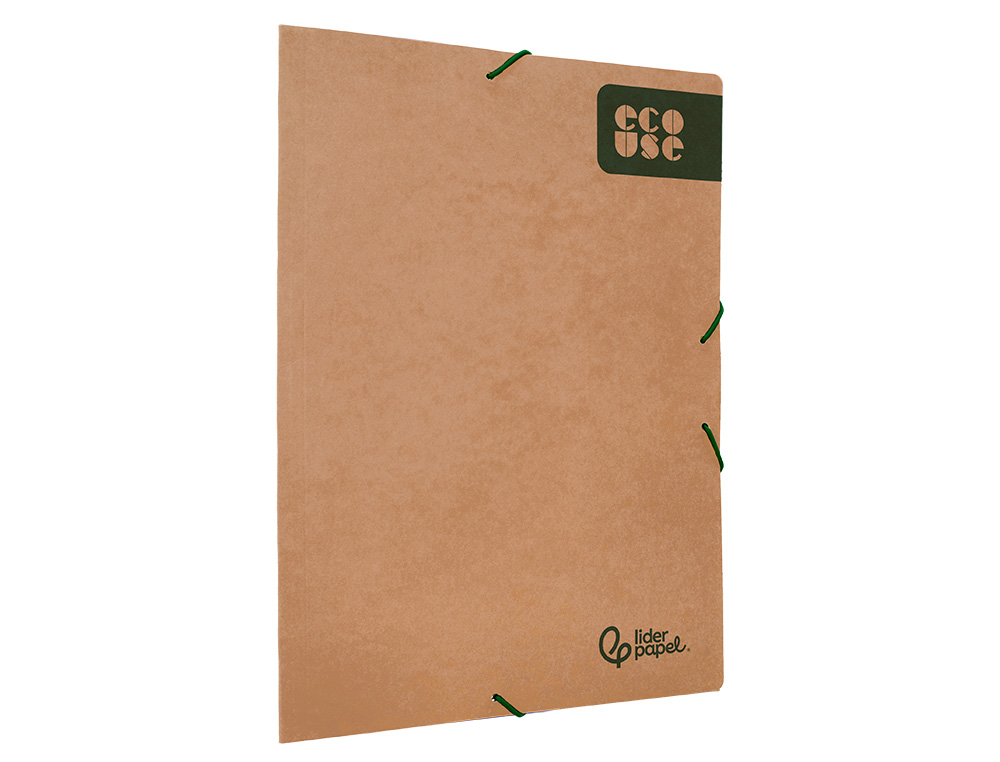 PASTA DE ELASTICOS LIDERPAPEL A4+ KRAFT 400 G/M2 COR CASTANHO