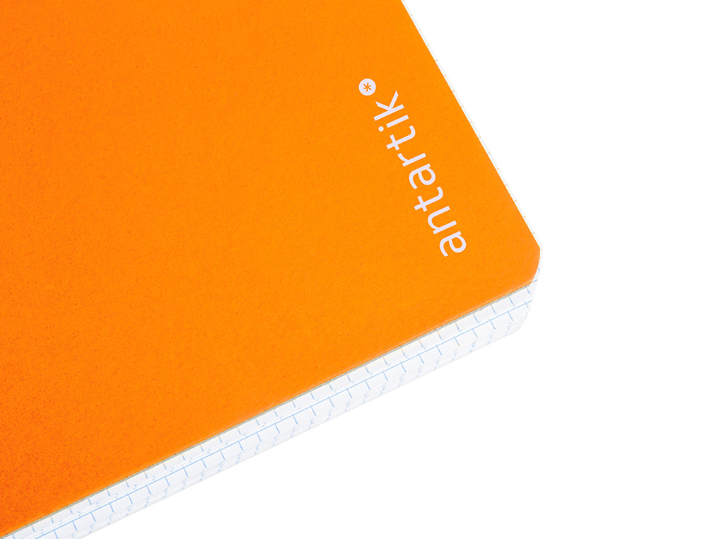 CADERNO ESPIRAL LIDERPAPEL DIN A4 ANTARTIK CAPA DURA 80 F 100 GR QUADRICULA 5MM COM MARGEM COR MOSTARDA