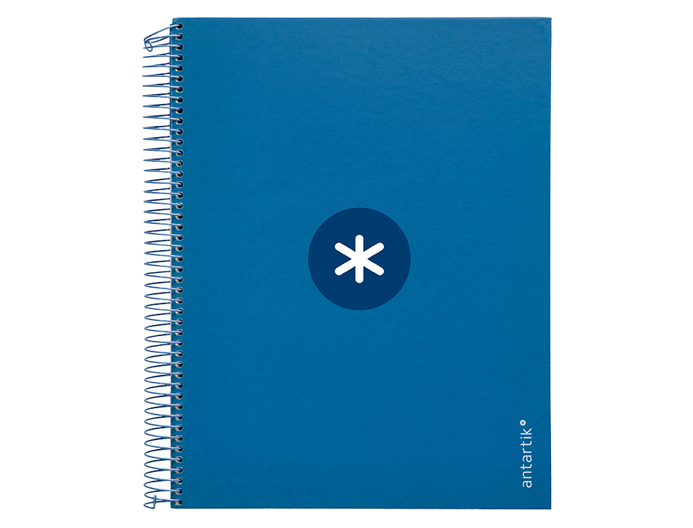 CADERNO ESPIRAL DIN A4 ANTARTIK CAPA FORRADA 120 F 100 GR PAUTADO 5 BANDAS COR AZUL ESCURO